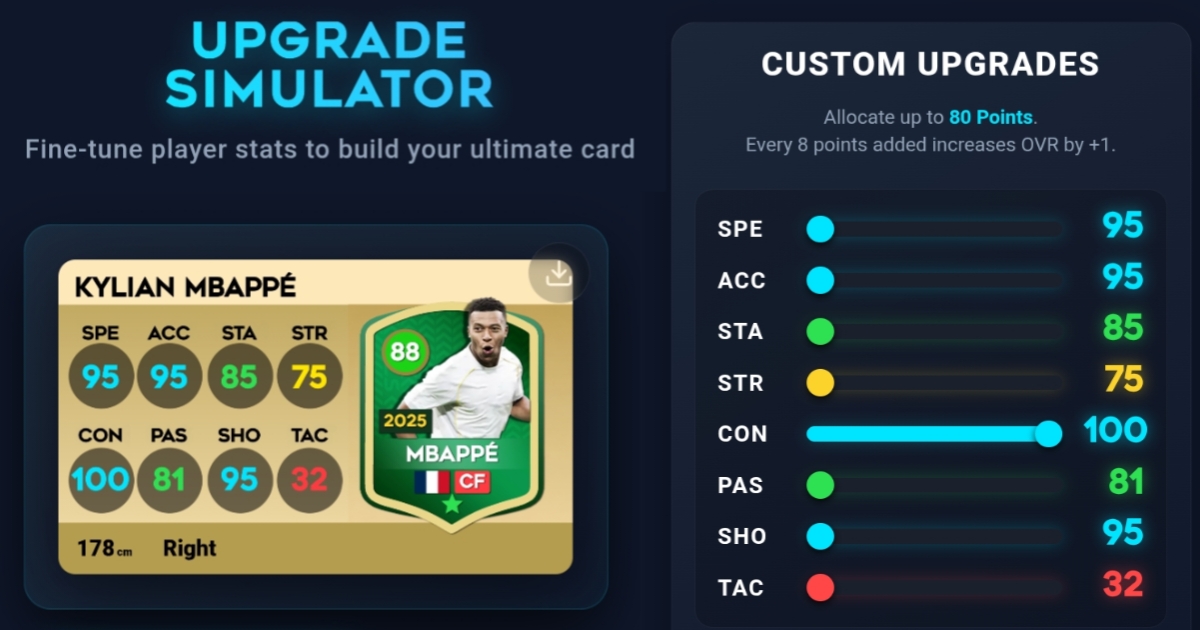 DLS 26 Player Upgrade Simulator