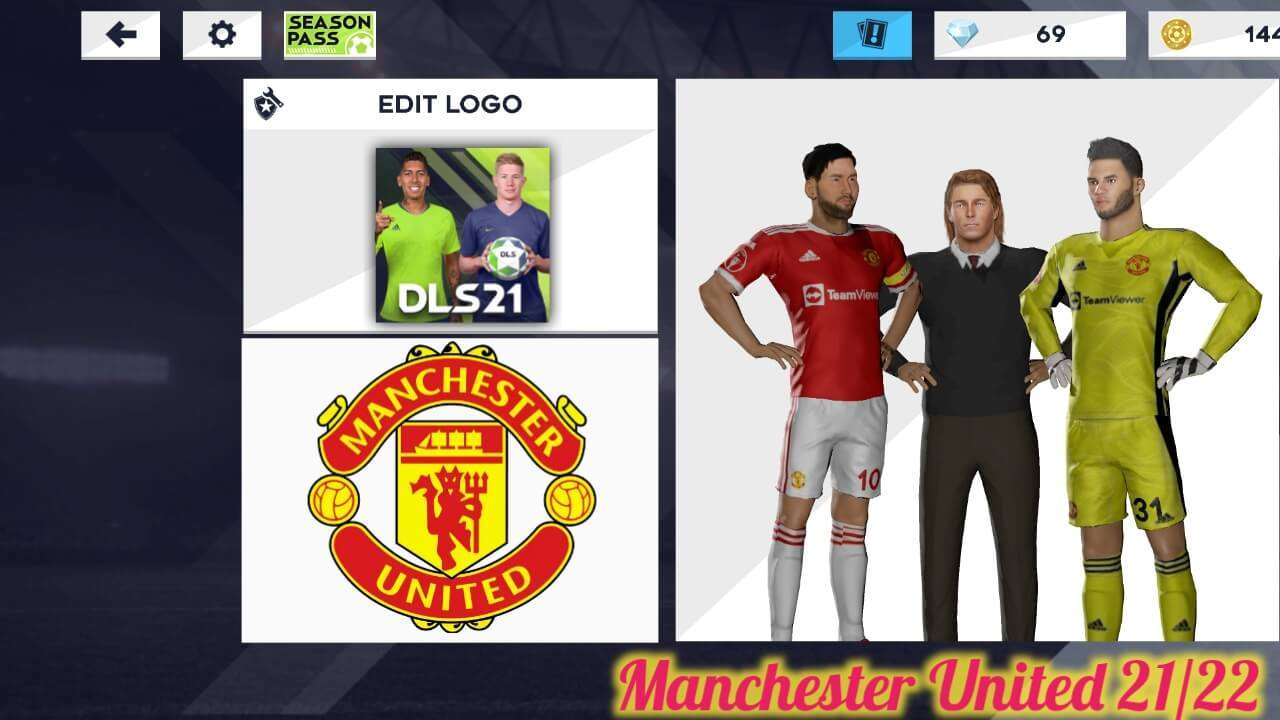 Manchester United 2021-22 Kits for Dream League Soccer – 512×512 Download Now!