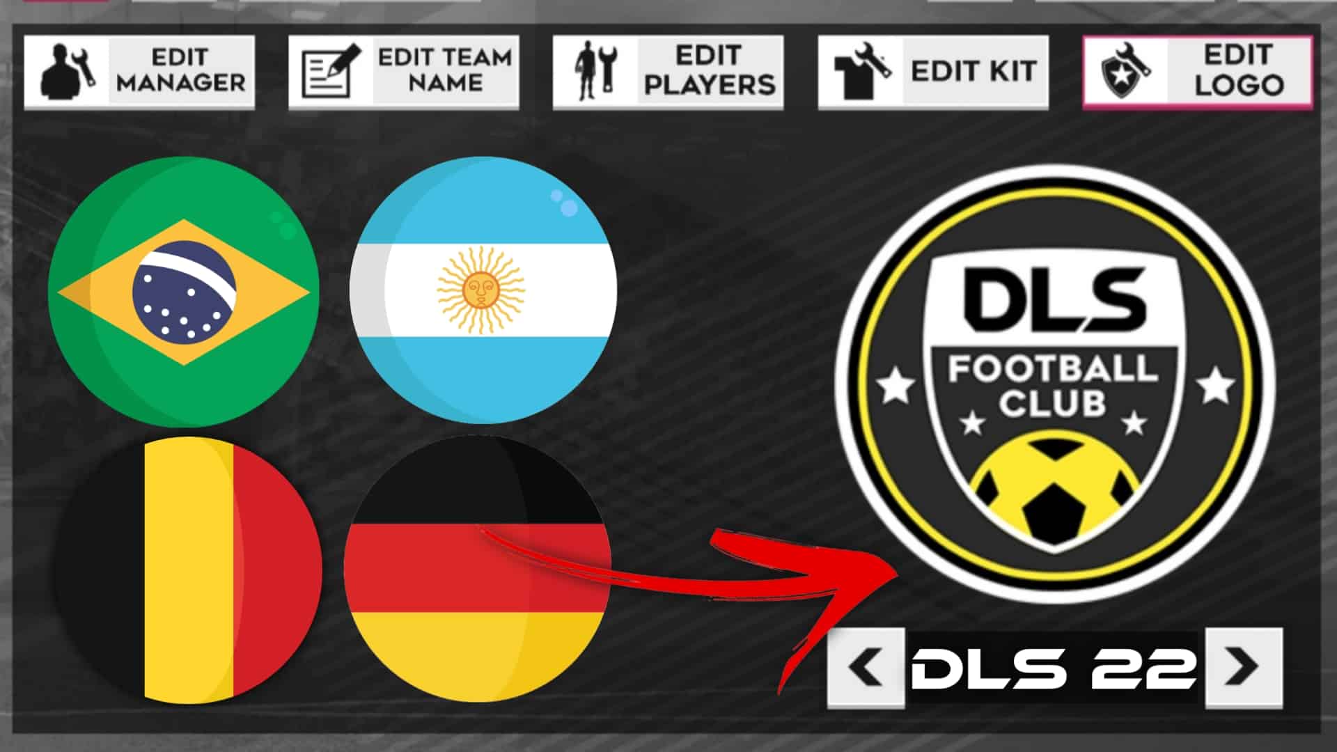 DLS 26 National Team Flag Logos (512×512 URLs)