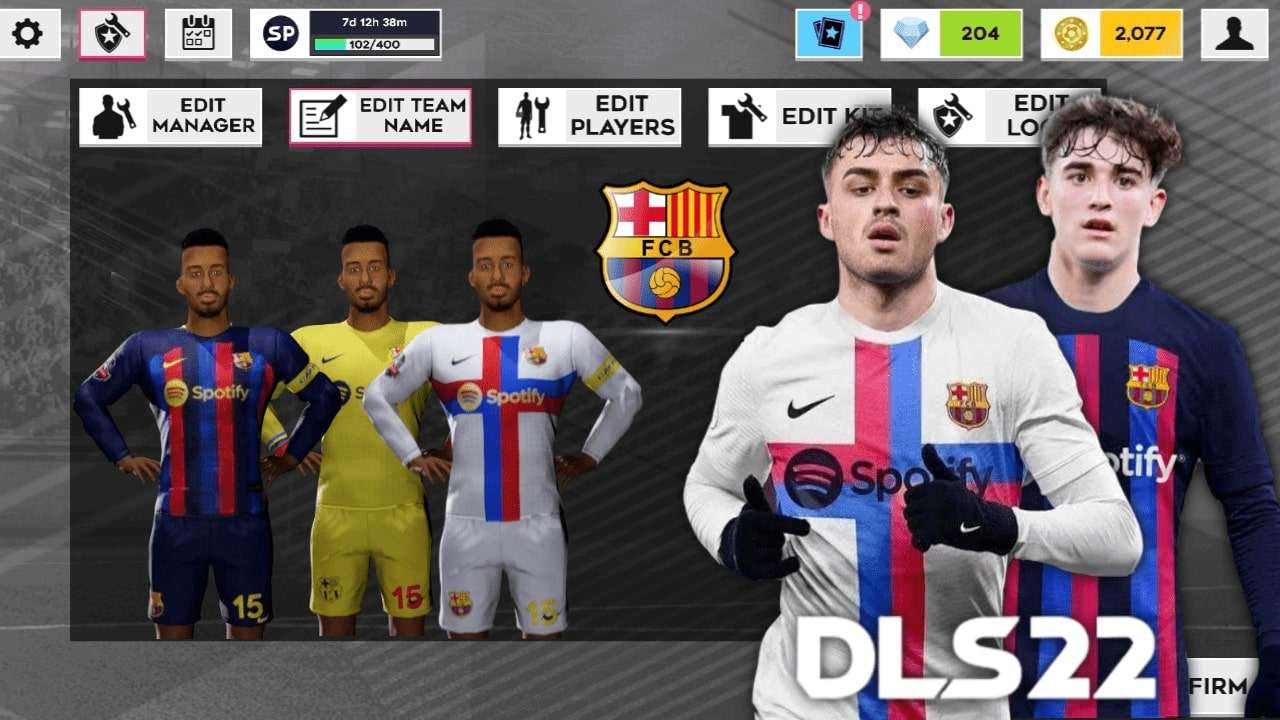 Barcelona 22/23 Kits for DLS 26: Spotify Edition (512×512)