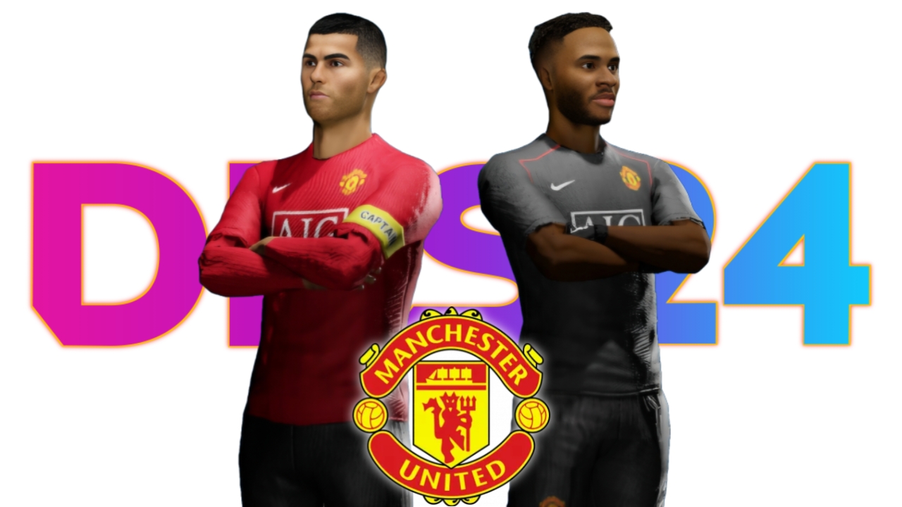 Manchester United 2007-8 512×512 Kits (for DLS 26)