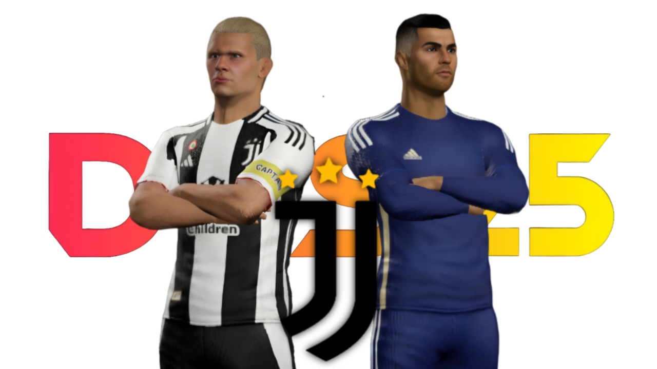 Juventus 2025 Kits Dream League Soccer 2025 (512×512) – Logo, Home, Away & GK Kits